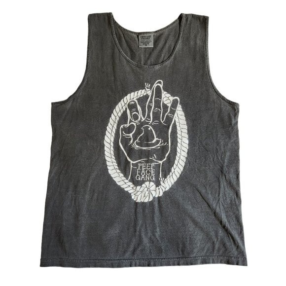 Comfort Colors gray peep tank top sz M - Picture 1 of 11